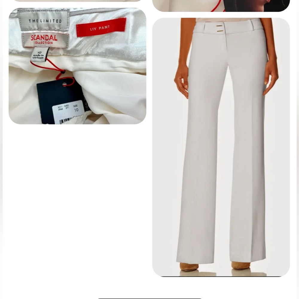 THE LIMITED Scandal Collection LIV Dress Pants Lined Womens 10 White Cream.